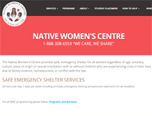 Tablet Screenshot of nativewomenscentre.com